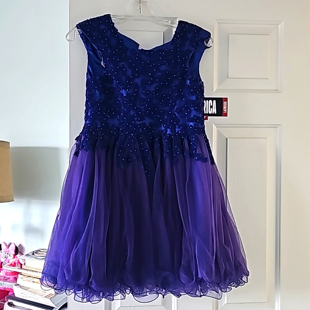 Blue little girls dress New  and never worn